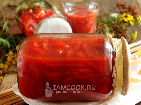 Лечо с томатным соком, рецепт с фото