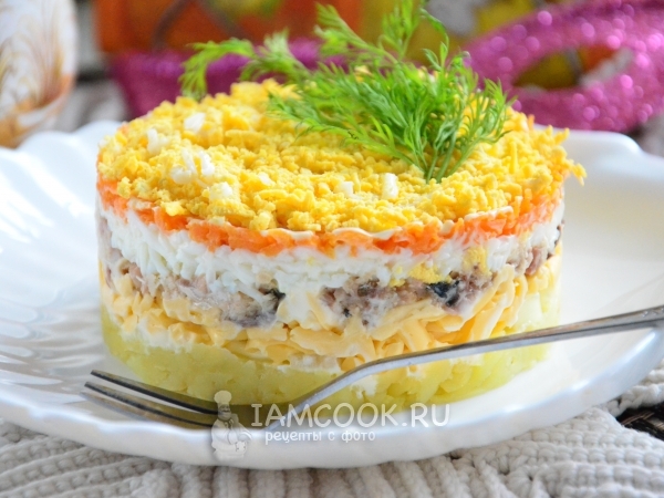 Салат «Мимоза» с рисом — пошаговый рецепт с фото