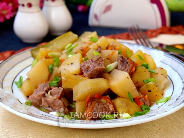 Запеченная картошка с тушенкой – пошаговый рецепт приготовления с фото