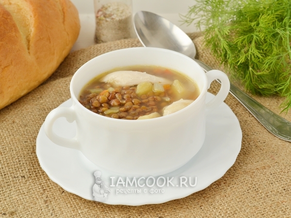 Суп из зеленой чечевицы, рецепт с фото