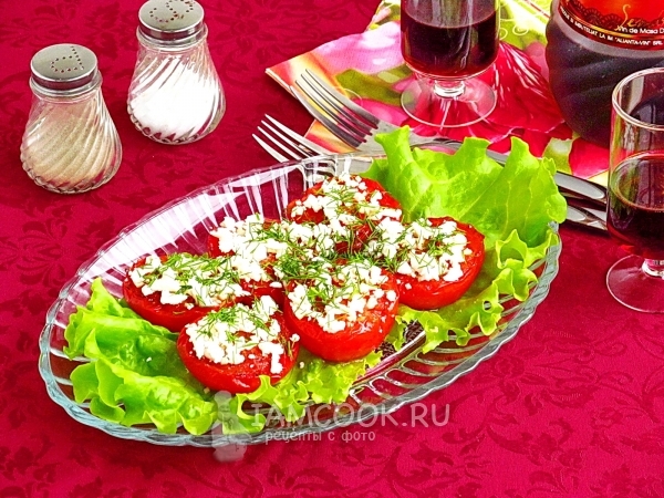 Салат из помидоров и брынзы с зеленью рецепт – Средиземноморская кухня: Салаты. «Еда»