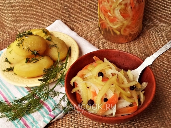 Маринованный перец с морковью и луком, рецепт с фото