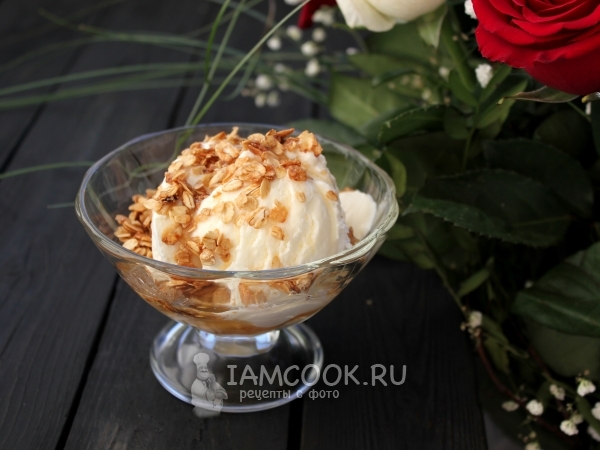 Мюсли - медовый геркулес к мороженому, рецепт с фото