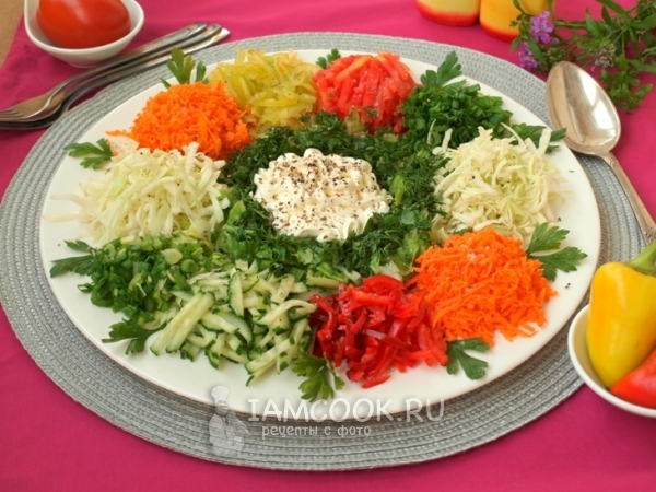 Салат «Овощной калейдоскоп», рецепт с фото