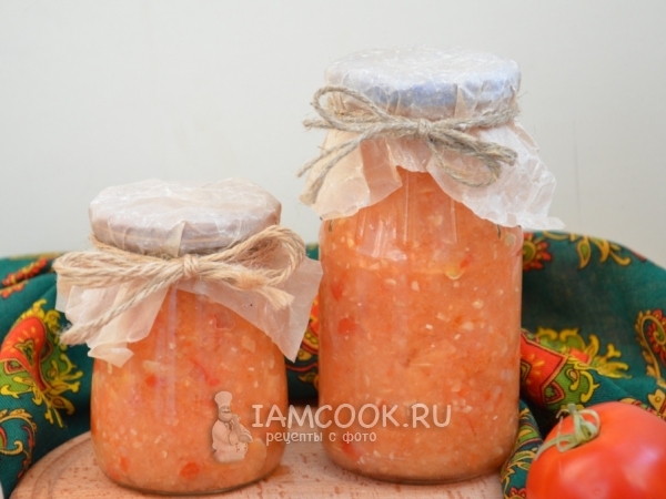Кабачковая икра с помидорами на зиму, рецепт с фото