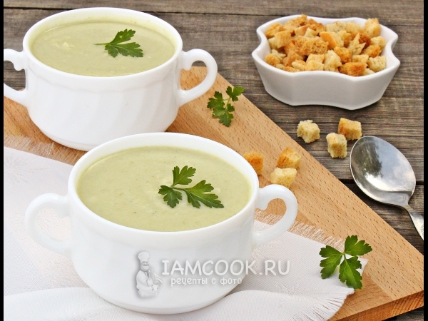 Суп-пюре из брокколи и цветной капусты, рецепт с фото