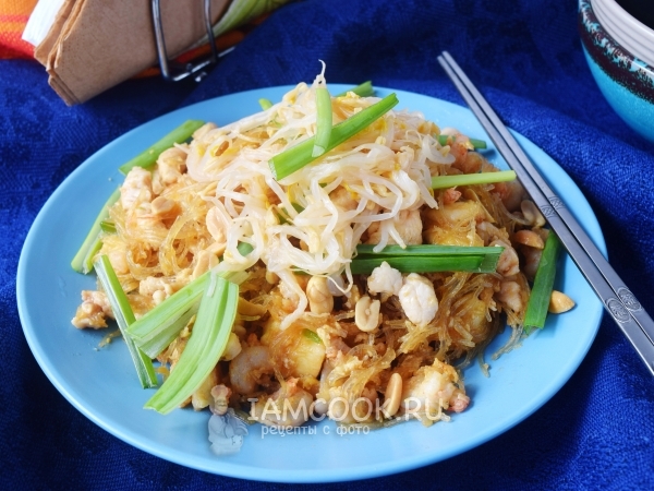 Тайская лапша пад тай с курицей рецепт с фото пошагово