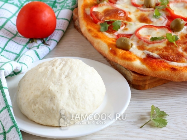 Дрожжевое тесто для пиццы на мокрых дрожжах
