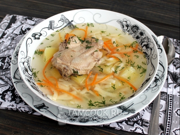 Куриный суп с вермишелью и картошкой в мультиварке | Меню недели