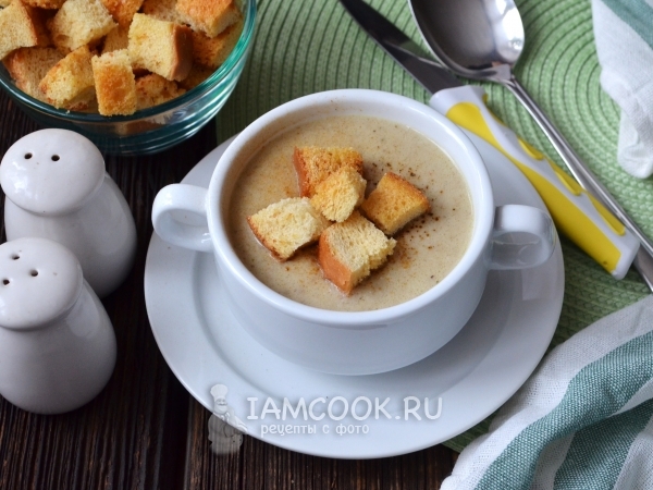 Крем-суп из шампиньонов со сливками, пошаговый рецепт на ккал, фото, ингредиенты - D@rKy