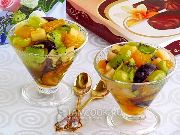 Десертный салат «Осенняя акварель», рецепт с фото