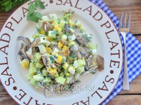 Рецепты салатов с куриным филе и грибами