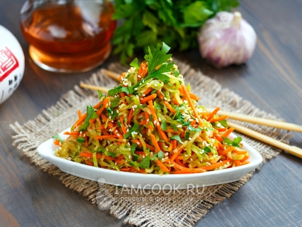 Кабачки с морковью по-корейски, рецепт с фото