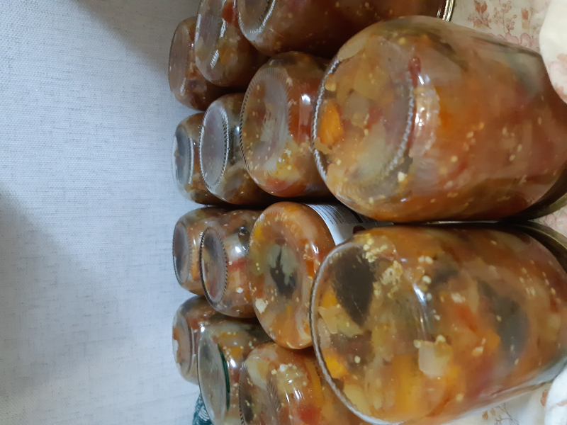 Салат десятка из баклажанов, перца и помидоров на зиму в банках простой рецепт пошаговый