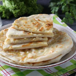 khachapuri with cottage cheese and cheese